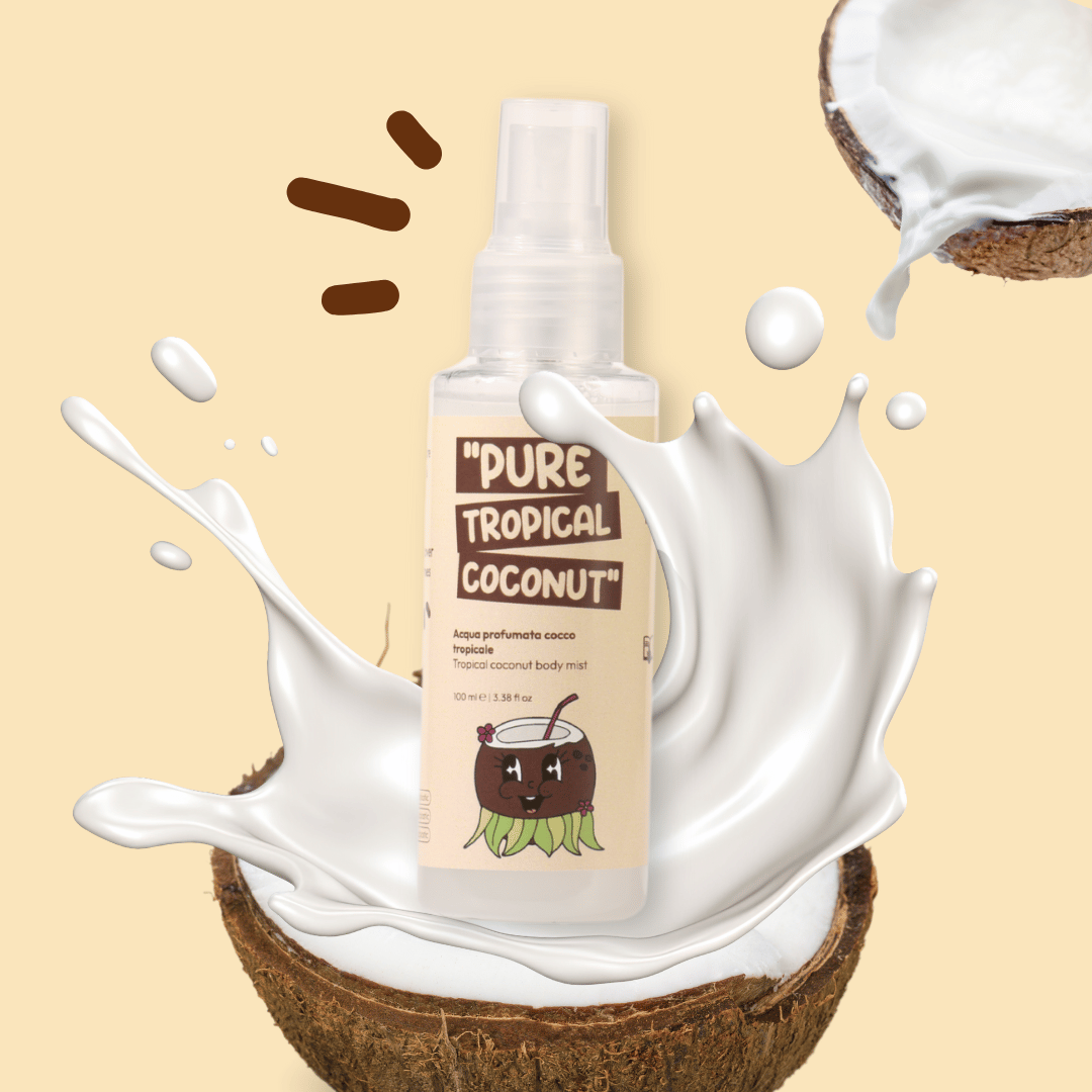 Agua con aroma a coco tropical